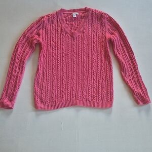 Croft & Barrow V-Neck Pink Sweater